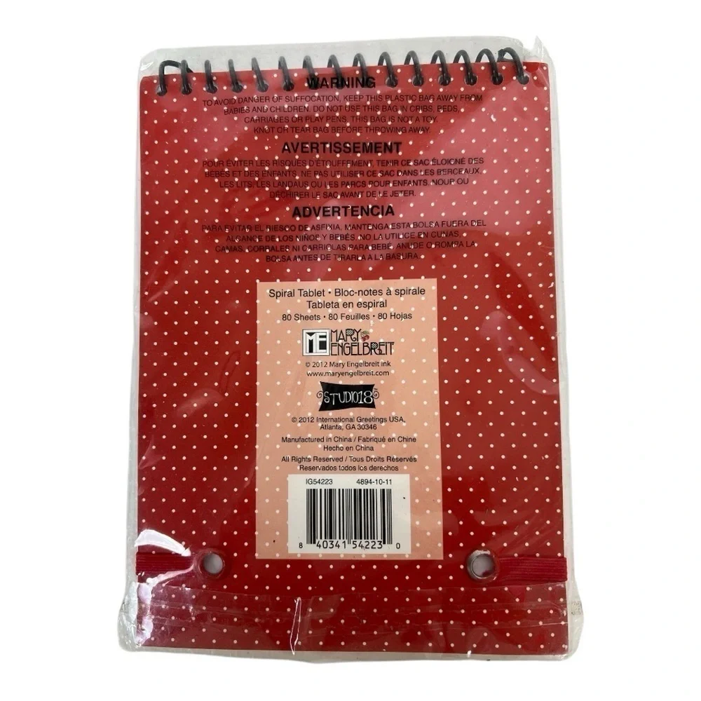 Mary Engelbreit “One Spark of Imagination” Spiral Notebook 2012 New in Package